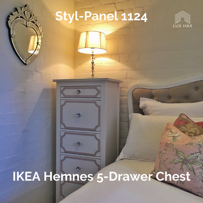 Styl-Panel Kit: #1124 to suit IKEA Hemnes 5-drawer dresser - Lux Hax