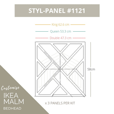 Styl-Panel Kit: #1121 to suit IKEA MALM bedheads - Lux Hax