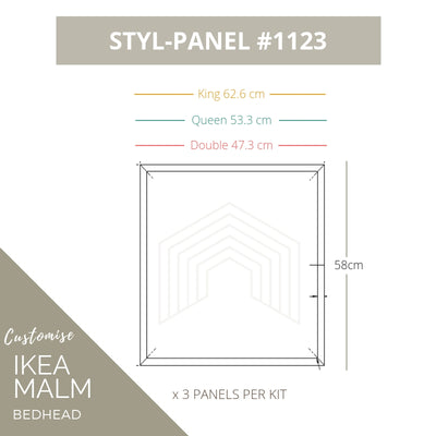 Styl-Panel Kit: #1123 to suit IKEA MALM bedheads - Lux Hax
