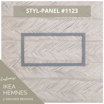 Styl-Panel Kit: #1123 to suit IKEA Hemnes 2-drawer bedside table - Lux Hax