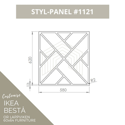 Styl-Panel #1121 to suit IKEA Besta 60x64 furniture - Lux Hax