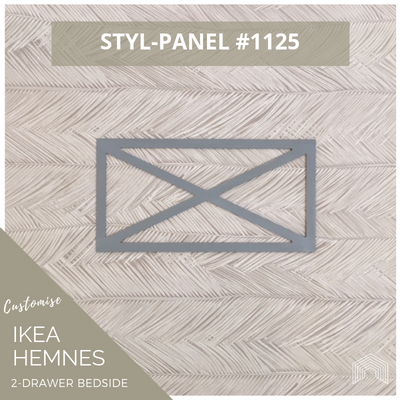 Styl-Panel Kit: #1125 to suit IKEA Hemnes 2-drawer bedside table - Lux Hax