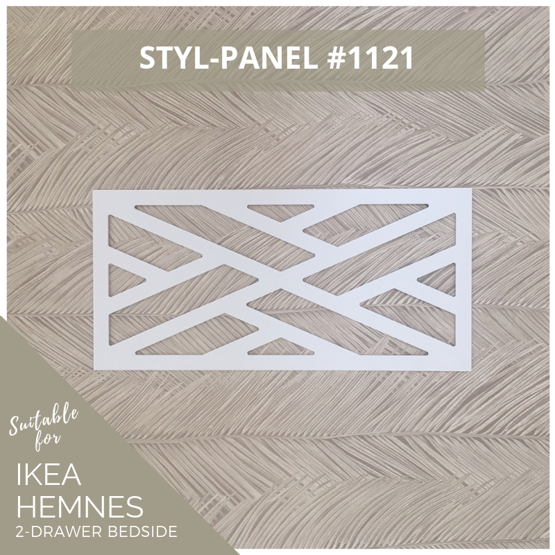 Styl-Panel Kit: #1121 to suit IKEA Hemnes 2-drawer bedside table - Lux Hax