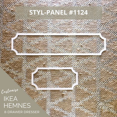 Styl-Panel Kit: #1124 to suit IKEA Hemnes 8-drawer dresser - Lux Hax