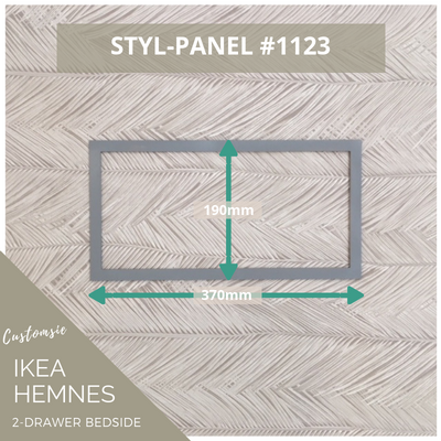 Styl-Panel Kit: #1123 to suit IKEA Hemnes 2-drawer bedside table - Lux Hax