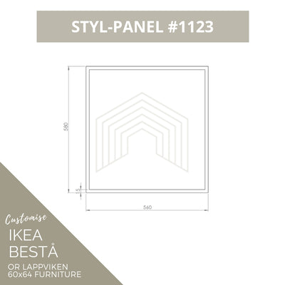Styl-Panel #1123 to suit IKEA Besta 60x64 furniture - Lux Hax