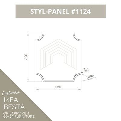Styl-Panel #1124 to suit IKEA Besta 60x64 furniture - Lux Hax