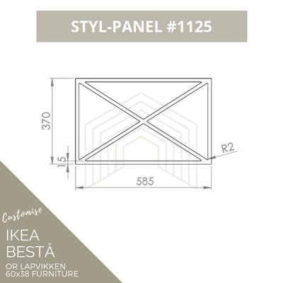 Styl-Panel #1125 to suit IKEA Besta 60x38 furniture - Lux Hax