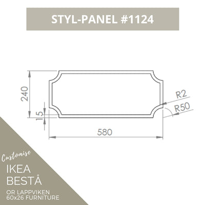Styl-Panel #1124 to suit IKEA Besta 60x26 furniture - Lux Hax
