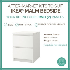 Styl-Panel Kit: #1125 to suit IKEA Malm 2-drawer bedside table - Lux Hax
