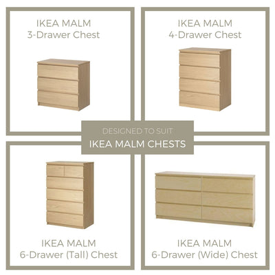 Styl-Panel Kit: #1132 to suit IKEA Malm 3 or 4 or 6 drawer chest - Lux Hax