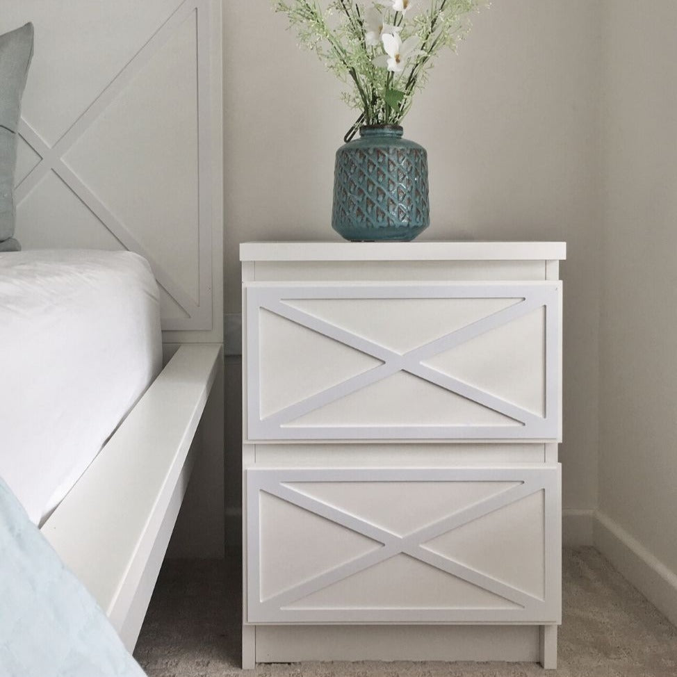 Styl-Panel Kit: #1125 to suit IKEA Malm 2-drawer bedside table - Lux Hax