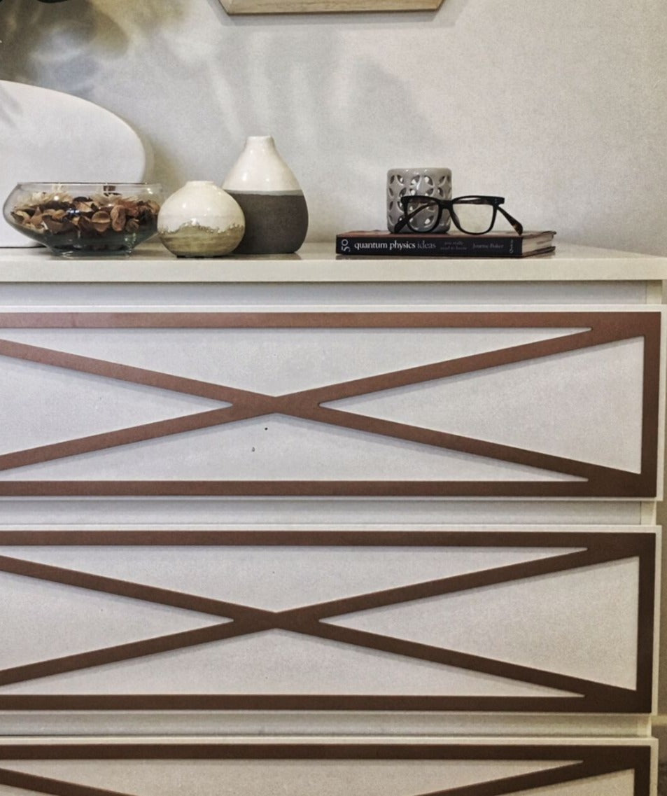 Styl-Panel Kit: #1125 to suit IKEA Malm 3 or 4 or 6 drawer chest - Lux Hax