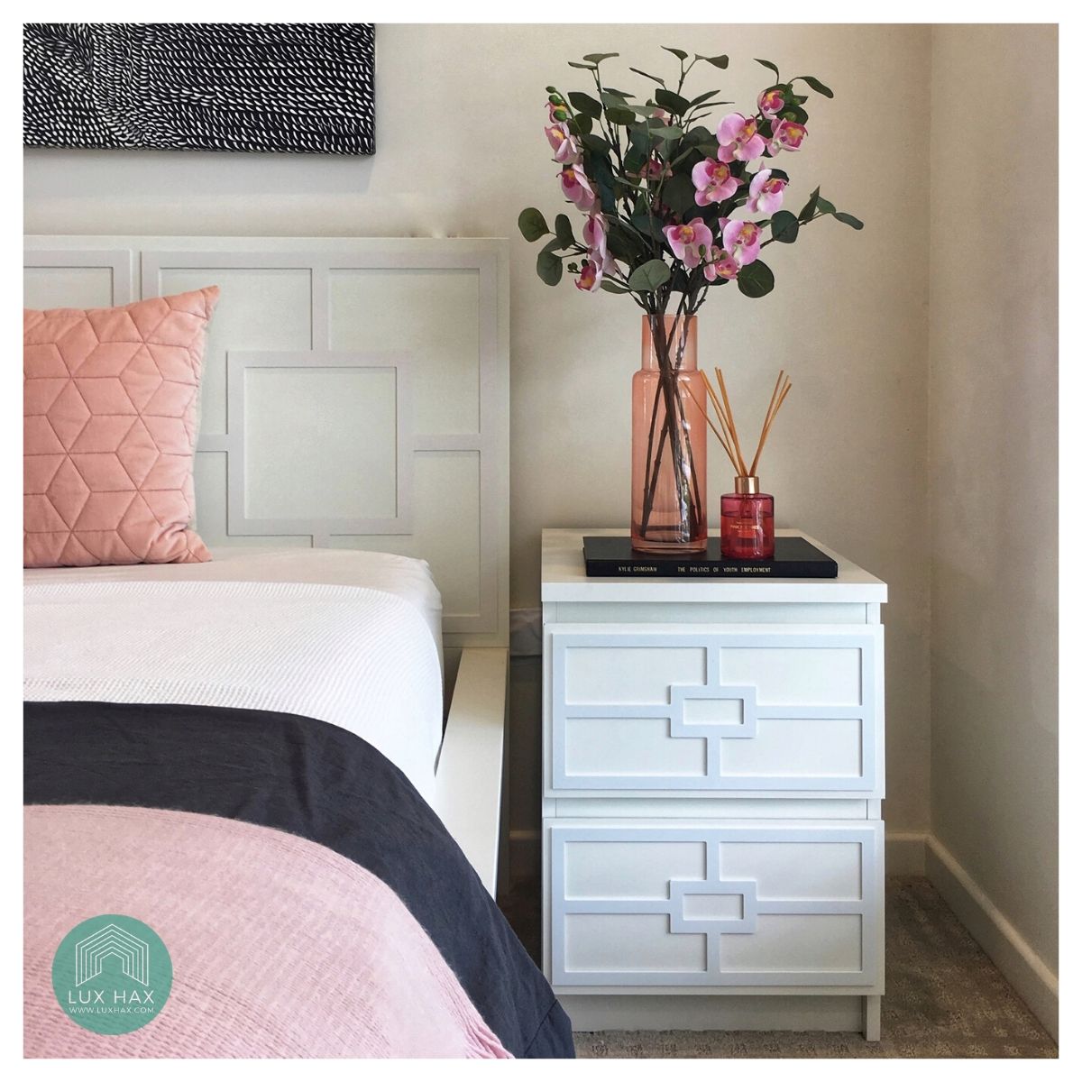Styl-Panel Kit: #1127 to suit IKEA Malm 2-drawer bedside table - Lux Hax