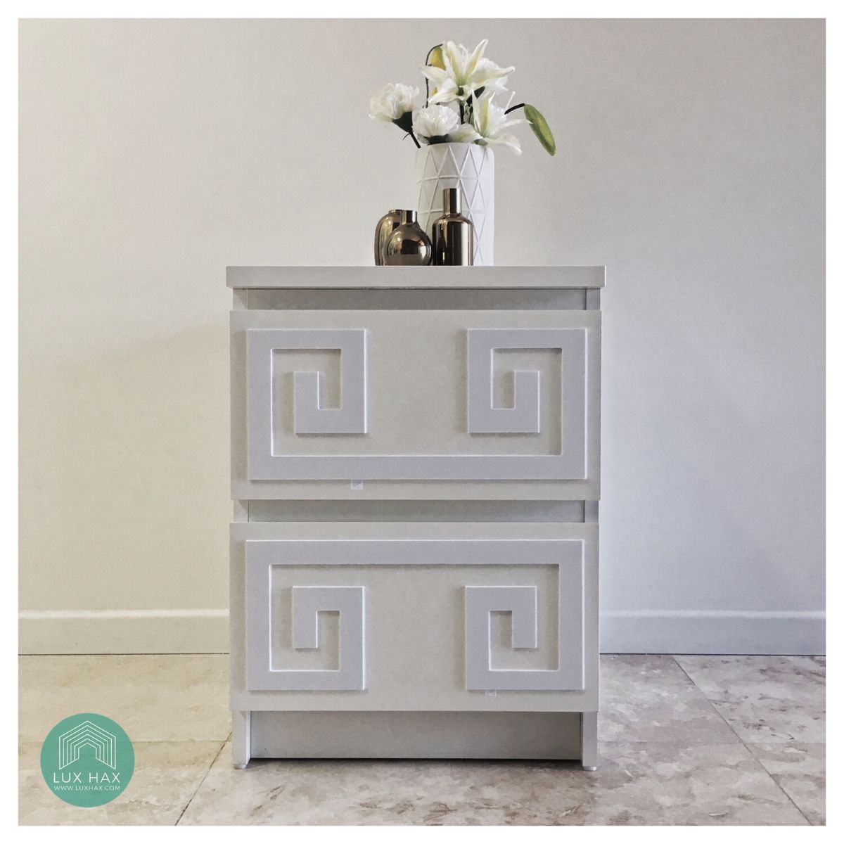Styl-Panel Kit: #1129 to suit IKEA Malm 2-drawer bedside table - Lux Hax