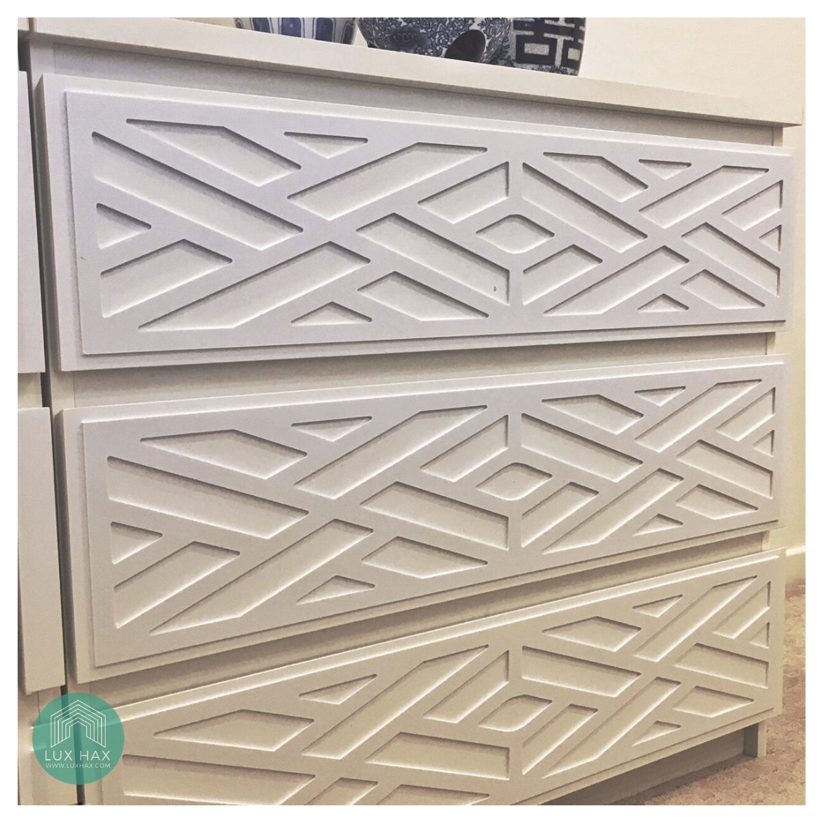 Styl-Panel Kit: #1132 to suit IKEA Malm 3 or 4 or 6 drawer chest - Lux Hax