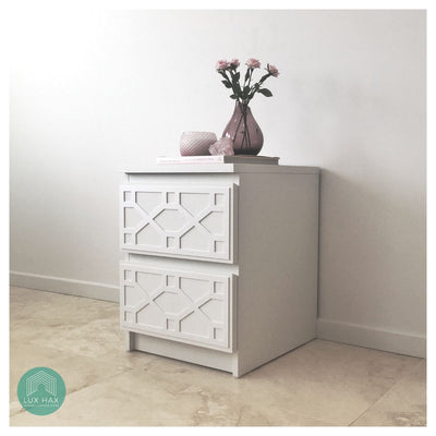 Styl-Panel Kit: #1134 to suit IKEA Malm 2-drawer bedside table - Lux Hax