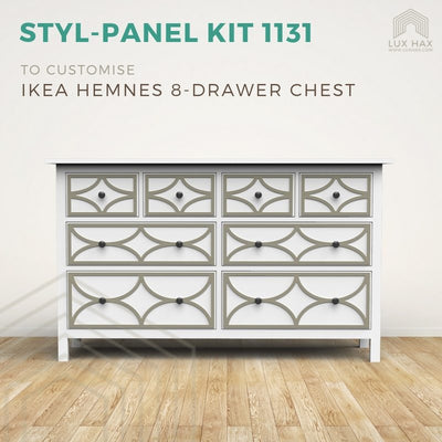 Styl-Panel Kit: #1131 to suit IKEA Hemnes 8-drawer chest - Lux Hax
