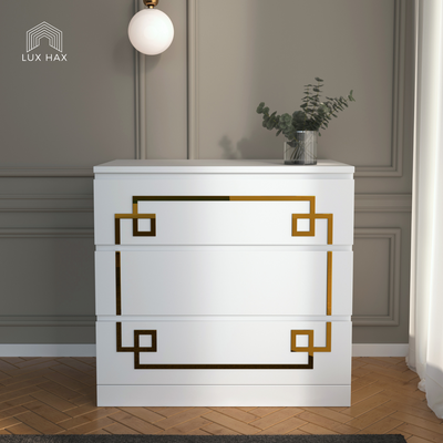 Styl-Panel Kit: #1147 to suit IKEA Malm 3 or 4-drawer chest or 6-drawer WIDE chest - Lux Hax