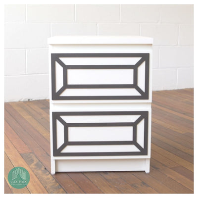 Styl-Panel Kit: #1113 to suit IKEA Malm 2-drawer bedside table - Lux Hax