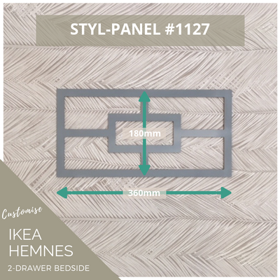 Styl-Panel Kit: #1127 to suit IKEA Hemnes 2-drawer bedside table - Lux Hax