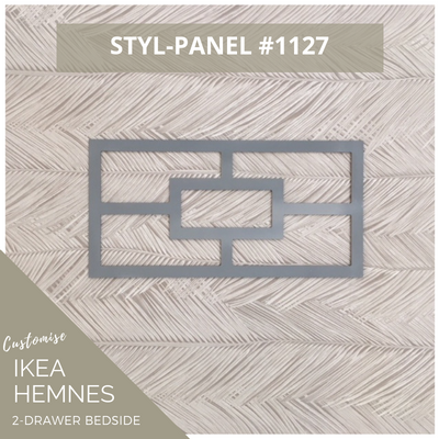 Styl-Panel Kit: #1127 to suit IKEA Hemnes 2-drawer bedside table - Lux Hax